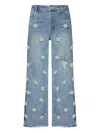 Simkhai Jude Embellished Wide Crop Jeans In Multi