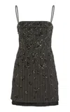 Simkhai Juilette Embroidered Mini Dress In Dark Grey