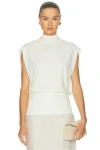 Simkhai Juli Draped Cape Top In White
