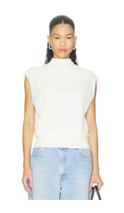 Simkhai Juli Draped Cape Top In White