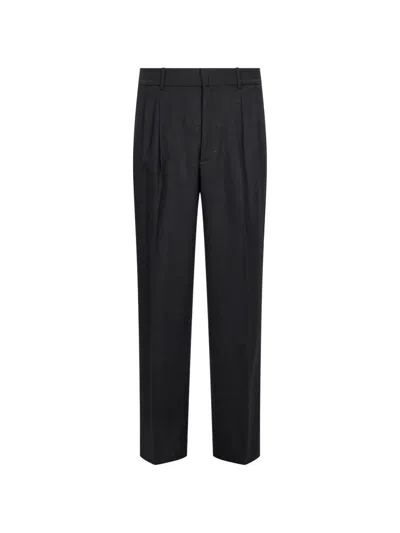 Simkhai Julian Pleated Straight-leg Trousers In Gray