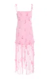 Simkhai Juliana Linen-cotton Midi Dress In Pink