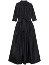 Simkhai Julip Belted Taffeta Gown In Black