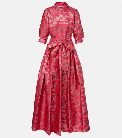 Simkhai Julip Jacquard Gown In Pink
