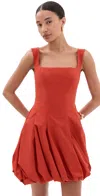 Simkhai Juni Tank Bubble Mini Dress Crimson In Red