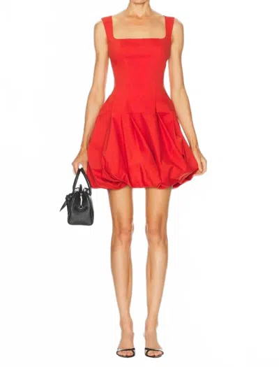 Simkhai Juni Tank Bubble Mini Dress In Crimson In Red