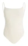 Simkhai Juniper Embroidered One-piece Swimsuit In White