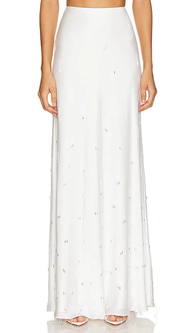 Simkhai Kade Embellished Maxi Skirt In White