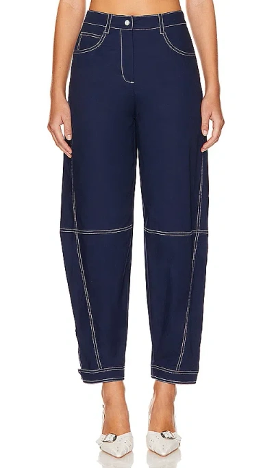 Simkhai Kairi Curved Leg Pant In Blue