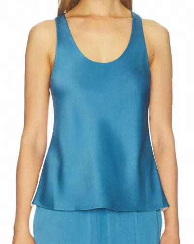 Simkhai Kamari U Neck Tank Top In Washed Indigo Multi In Blue