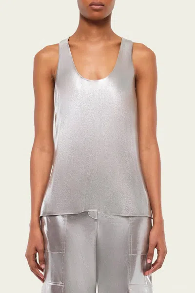 SIMKHAI KAMARI U-NECK TANK TOP IN SILVER