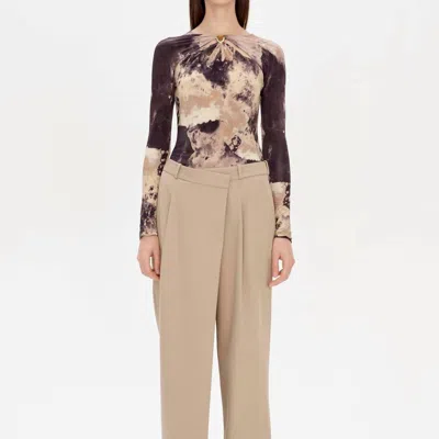Simkhai Macadamia Rock Crystal Print Kandice Top In Neutrals