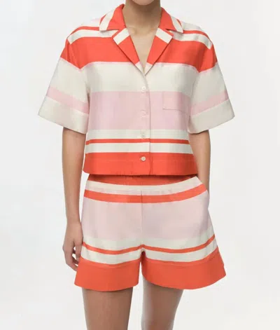 Simkhai Karleigh Drawstring Shorts In Tulip Stripe In Multi