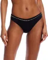 Simkhai Palm Beach Kassy Studded Bikini Bottom In Black