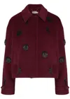 Simkhai Katya Bead-embellished Wool-blend Jacket In Red