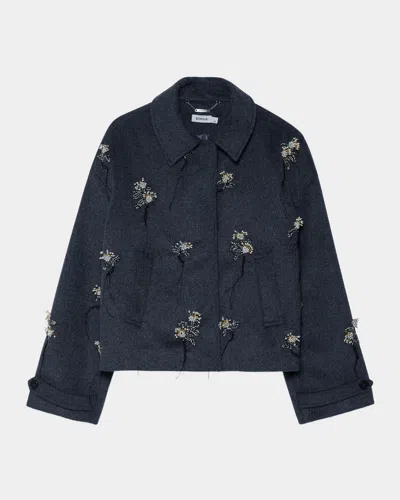 Simkhai Katya Embellished Jacket In Blue