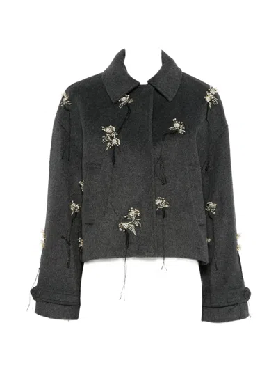 Simkhai Katya Embellished Jacket In Gray