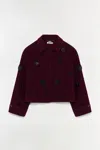 Simkhai Katya Embellished Jacket In Oxblood In Brown