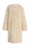 Simkhai Katya Lambskin Jacket In Ivory