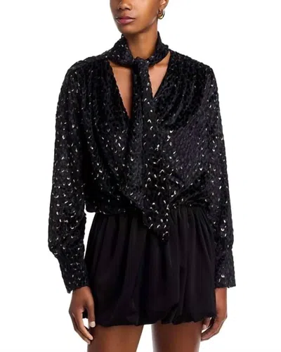 Simkhai Kayleigh Long Sleeve Top In Black Multi