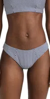 Simkhai Keagan Seamed Bikini Bottoms Midnight Stripe In Midnight Stripe
