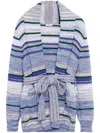 Simkhai Keenan Belted Cardigan In Grey