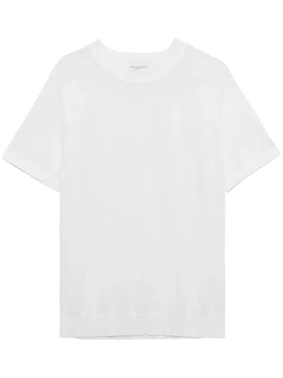 Simkhai Barron Cotton Polo Shirt In Weiss
