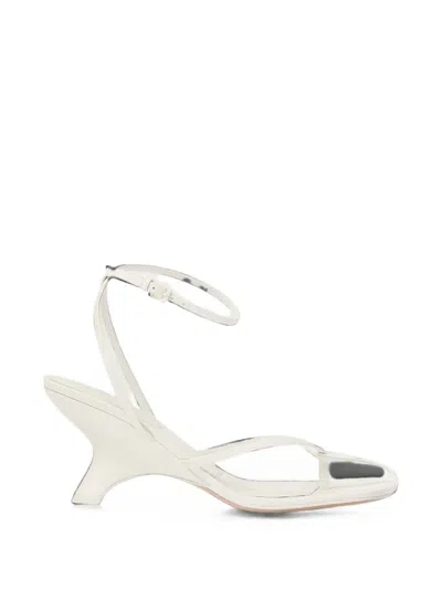 Simkhai Kelsey Leather Heel Sandals In White