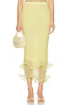 Simkhai Kelso Knit Midi Skirt In Buttercream In Yellow