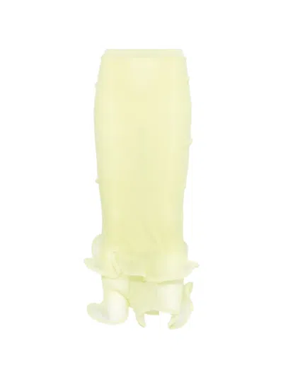 Simkhai Kelso Ruffled Maxi Skirt In Yellow
