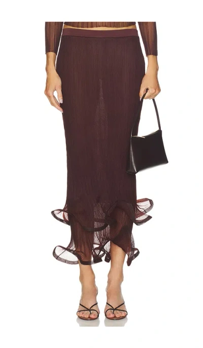 Simkhai Kelso Skirt In Burgundy