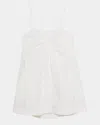 Simkhai Kendall Cotton Poplin Twisted Button Front Shirt In White