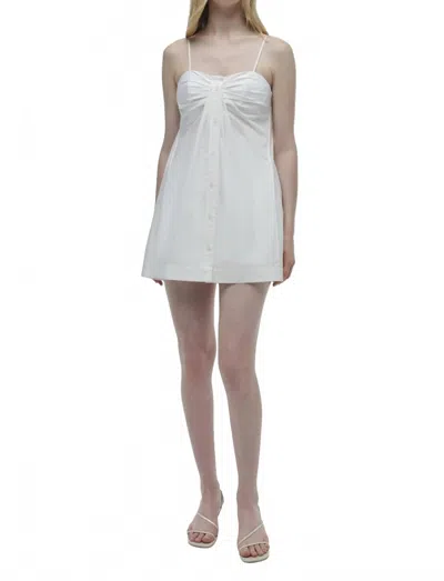 Simkhai Kendall Twist Button Dress In White