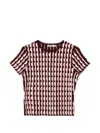 Simkhai Kendra Scalloped Knit T-shirt In Multi