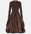 Simkhai Kenlie Gathered Midi Dress In Brown