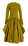 Simkhai Kenlie Gathered Midi Dress In Green