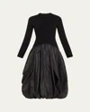 Simkhai Kenlie Mock Neck Midi Dress In Black