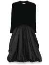 Simkhai Kenlie Mock Neck Midi Dress In Schwarz