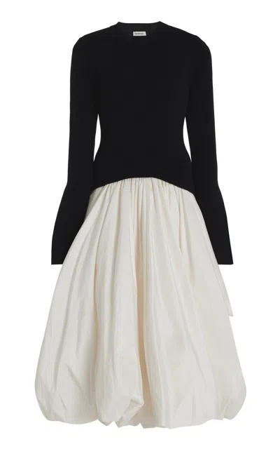 Simkhai Kenlie Mock-neck Midi Dress In Black Multi