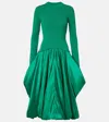 Simkhai Kenlie Ribbed-knit Midi Dress In Green