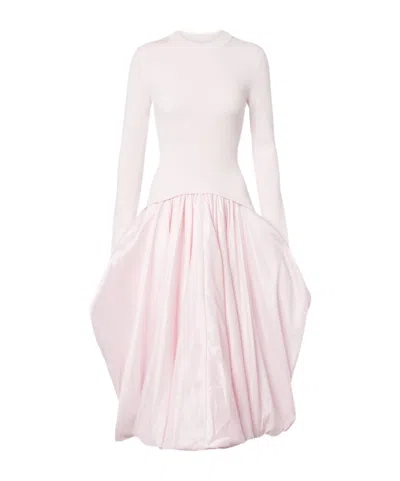 Simkhai Kenlie Ribbed-knit Midi Dress In Pink