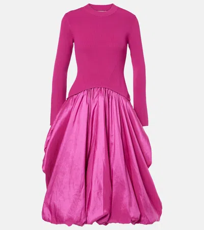 Simkhai Kenlie Taffeta-trimmed Gown In Pink