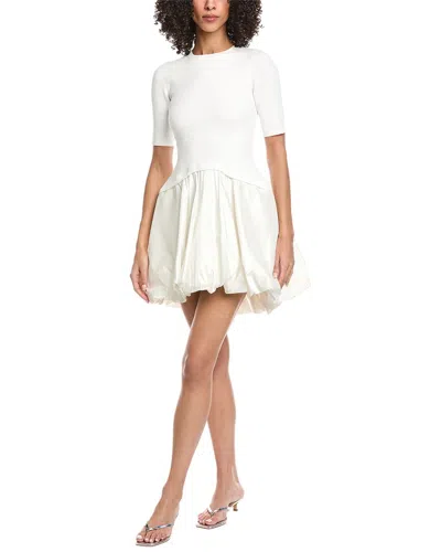 Simkhai Kenny Bubble Mini Dress In White