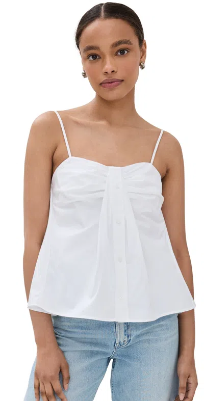 Simkhai Kenz Sleeveless Button Top White In 白色