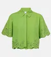 Simkhai Keyla Broderie Anglaise Top In Green
