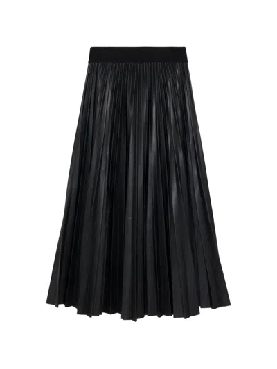Simkhai Kezia Pleated Midi Skirt In Metallic