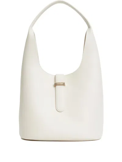 Simkhai Khai Leather Clasp Shoulder Bag In Neutral