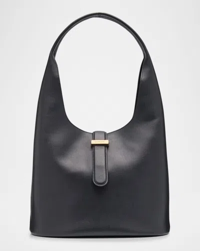 Simkhai Khai Leather Hobo Bag In Black