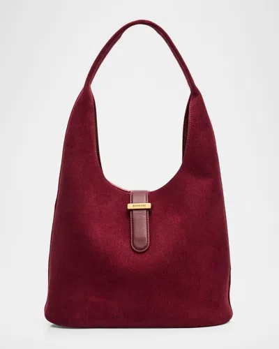 Simkhai Khai Suede Hobo Bag In Red