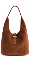 Simkhai Khai Suede Hobo Bag Sable In Brown